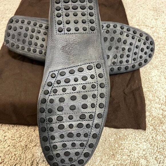 $769 Authentic TOD'S Made in ITALY Men's Blue Leather Moccasins Loafers Sz.10 - Picture 7 of 12